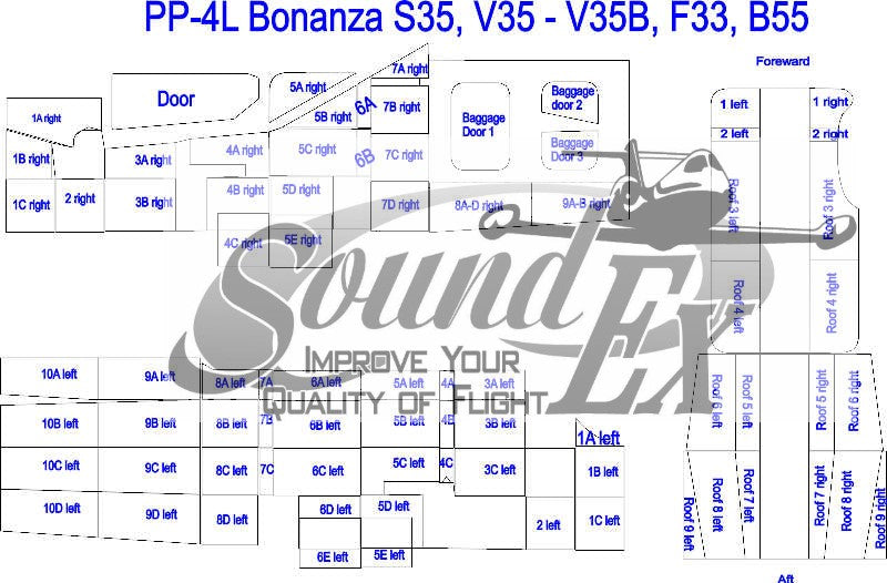 PP-04LD Bonanza/Baron S35-V35/F33/A55-B55 Large Baggage w/ extra Hat Shelf includes Belly